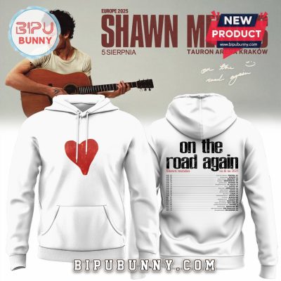 Shawn Mendes On The Road Again Heart Hoodie