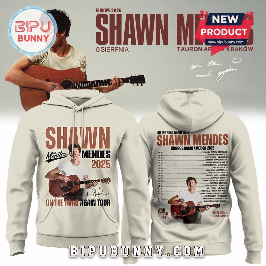 Shawn Mendes On The Road Again Pullover Hoodie Shawn Mendes On The Road Again Pullover Hoodie