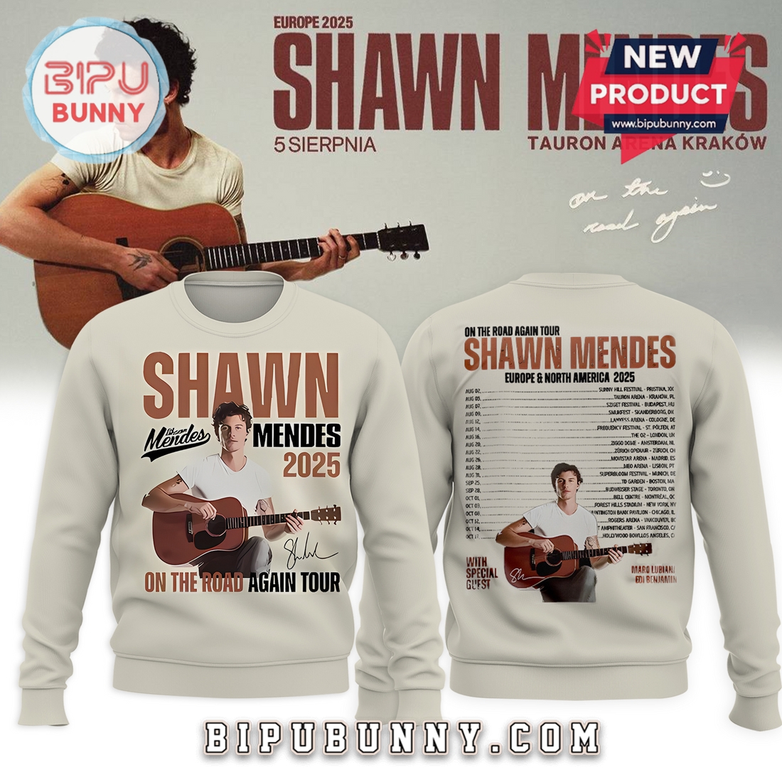 Shawn Mendes On The Road Again Pullover Hoodie Shawn Mendes On The Road Again Pullover Hoodie