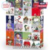 Close-up of Snoopy-themed Christmas advent calendar with 24 individually illustrated comic scenes!