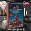 Close-up of St. Louis Cardinals Advent Calendar box showing Christmas artwork and anniversary theme.