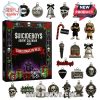 2025 Suicideboys Advent Calendar featuring dark gothic ornaments like skulls and bells.