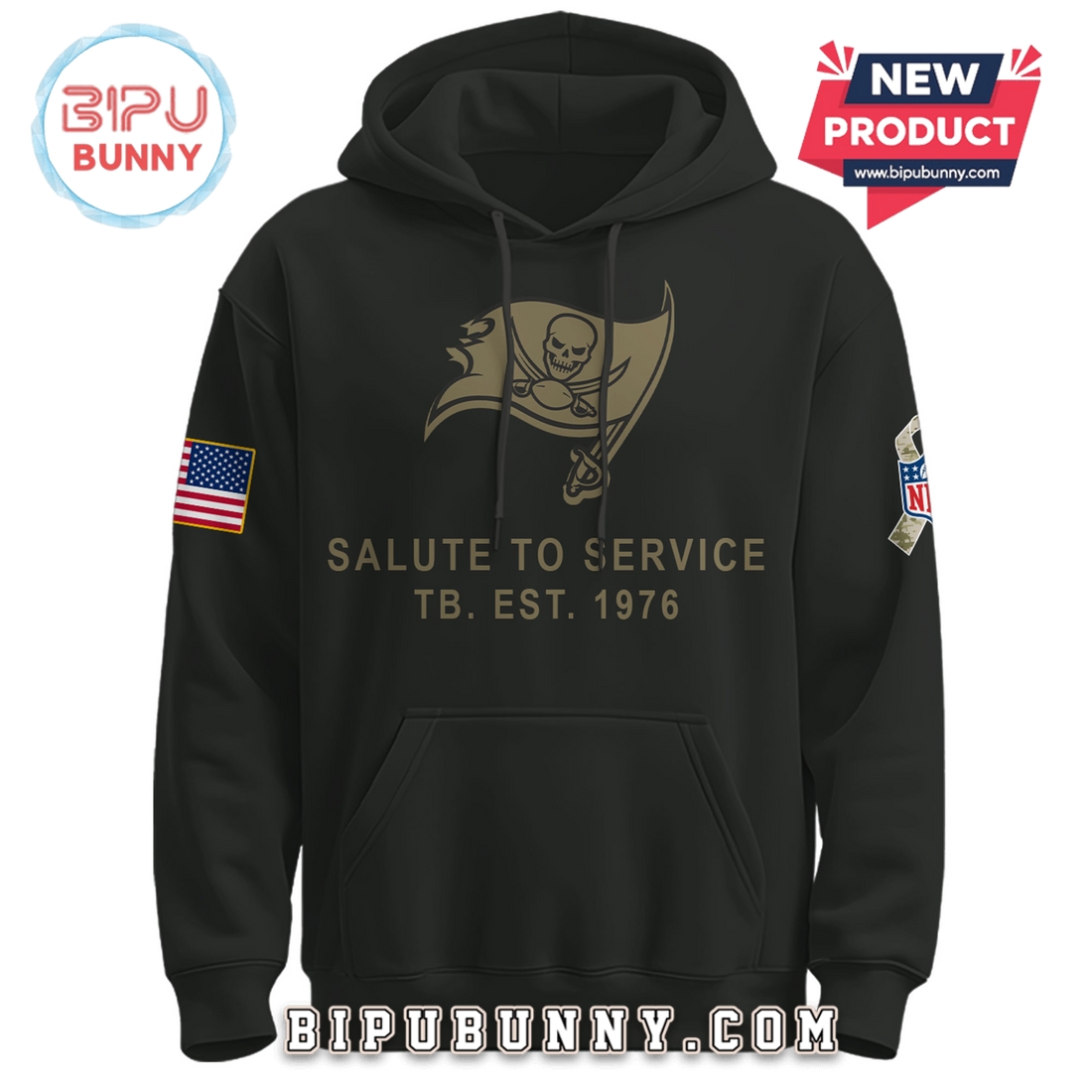 Tampa Bay Buccaneers Nike 2025 Salute to Service Pullover Hoodie Tampa Bay Buccaneers Nike 2025 Salute to Service Pullover Hoodie