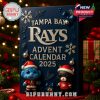 Tampa Bay Rays Advent Calendar 2025 front cover with holiday mascots and silver design!