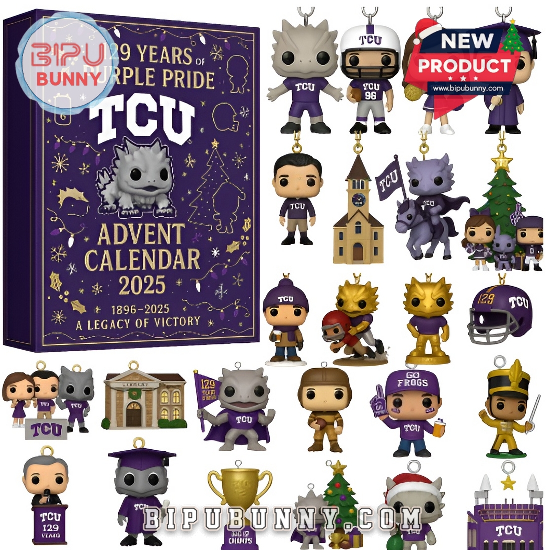 TCU Horned Frogs 129 Years Anniversary Advent Calendar TCU Horned Frogs 129 Years Anniversary Advent Calendar