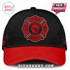Black cap with red brim featuring Fire Department emblem and Tennessee Titans logo.