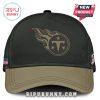 Black and khaki cap featuring Tennessee Titans logo and patriotic patches on the side.