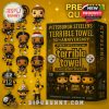 Terrible Towel Advent Calendar with Steelers ornaments on gold background!