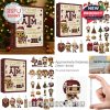 Texas A&M advent calendar with 24 detailed ornaments and figures celebrating 150 years of Aggie tradition.