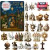 Advent calendar with 24 Christian-themed figurines for Christmas countdown!