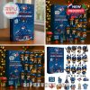 Collage of the Toronto Blue Jays 48th Anniversary Advent Calendar box and its two styles of ornaments!