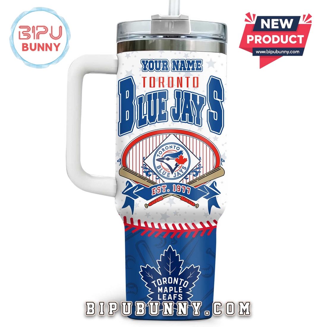 Toronto Blue Jays Custom Stanley Tumbler 40oz Toronto Blue Jays Custom Stanley Tumbler 40oz