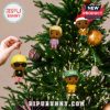 Tyler, The Creator ornaments from the Call Me If You Get Lost Holiday Edition hanging on a Christmas tree.