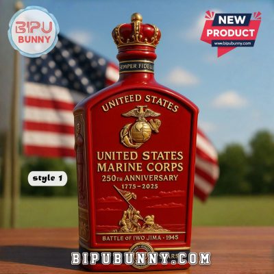 U.S. Marine Corps 250th Anniversary Whiskey Bottle