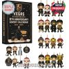 Full collection of Vegas Golden Knights 8th Anniversary Advent Calendar figures.