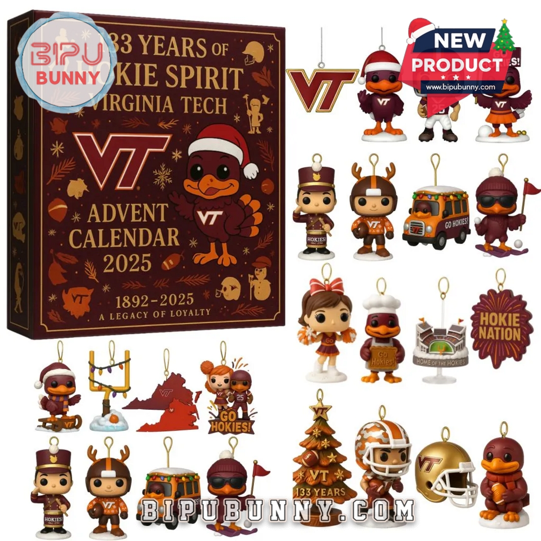 Virginia Tech Hokies 133th Anniversary Advent Calendar Virginia Tech Hokies 133th Anniversary Advent Calendar