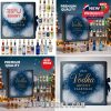 Montage of the 2025 Vodka Advent Calendar and its full set of 24 miniature bottle ornaments!