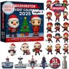 Style 1 Washington Capitals advent calendar featuring holiday player figures and DC landmark ornaments!