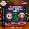 Close-up of Style 1 Washington Capitals advent calendar with Christmas tree and player mini figures!