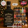 Black Jack Daniel’s Advent calendar with 24 whiskey bottles for the 150th anniversary.