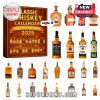 Classic whiskey Advent calendar with 24 mini bottles from iconic brands in a brown festive box.
