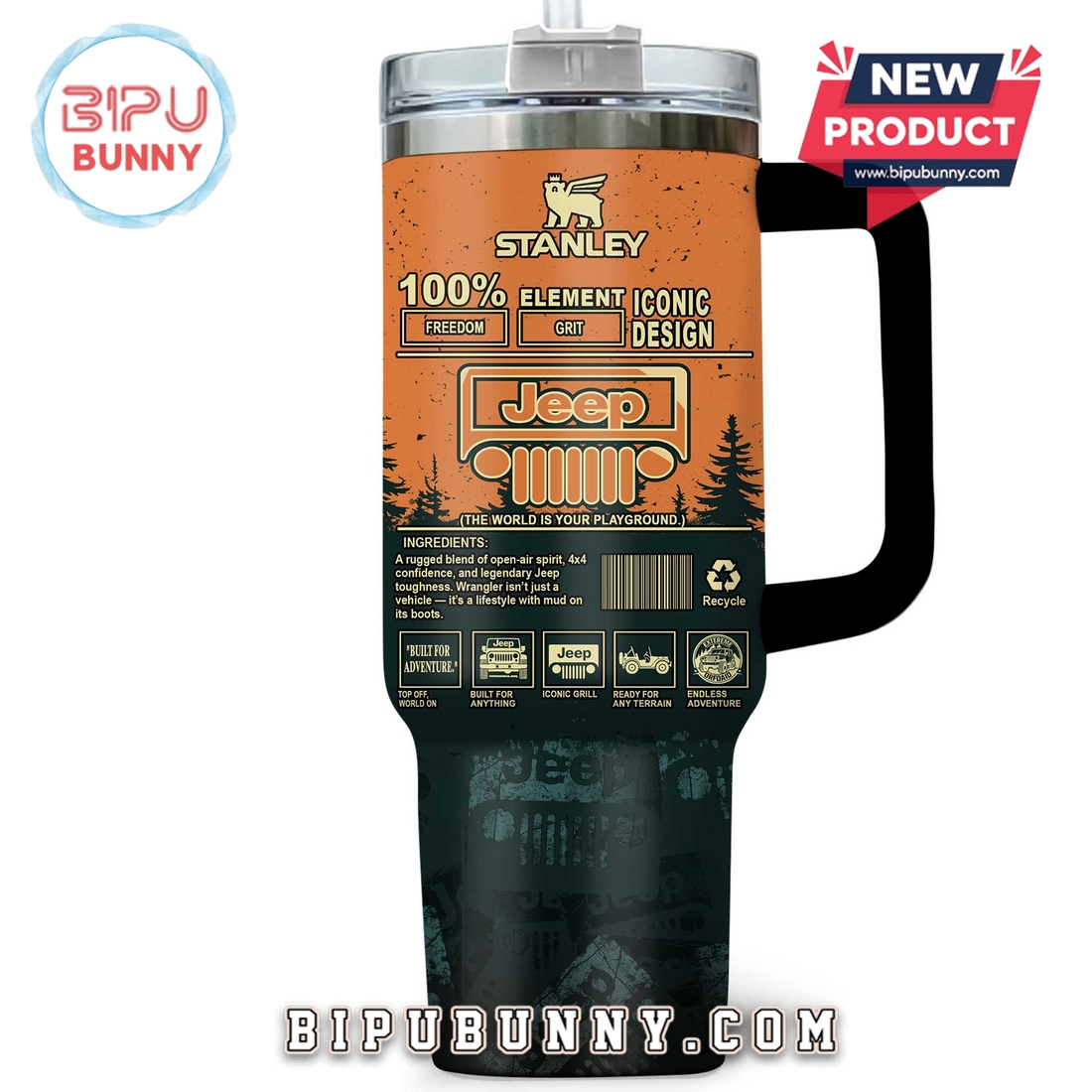 Wild Terrain Jeep Adventure Stanley Tumbler 40oz Wild Terrain Jeep Adventure Stanley Tumbler 40oz