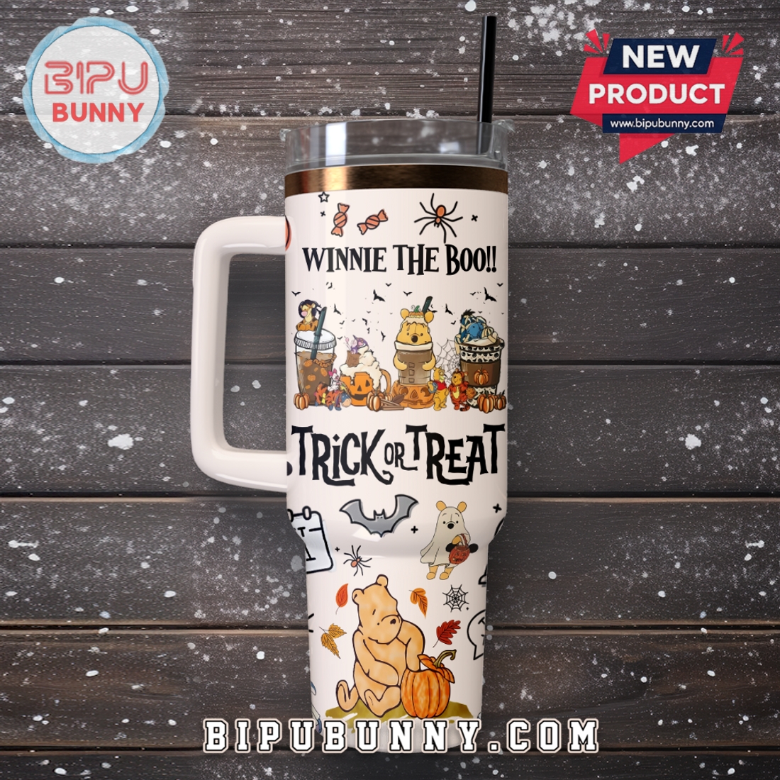 Winnie The Pooh x Halloween 2025 Stanley Tumbler 40oz Winnie The Pooh x Halloween 2025 Stanley Tumbler 40oz