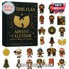 Wu Tang Clan Advent Calendar box with 24 collectible mini figures and ornaments displayed around it.