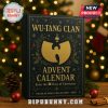 Wu Tang Clan Advent Calendar box on a table with Christmas tree lights and ornaments in the background.