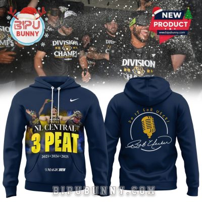 2025 Milwaukee Brewers NL Central 3-Peat Hoodie