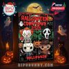 The box cover of a Halloween 2025 countdown calendar showcasing cartoon versions of classic horror villains like Pennywise and Ghostface, surrounded by Halloween decorations such as pumpkins and candles!