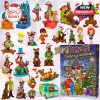 Complete set of Scooby-Doo holiday mini figures from the 2025 advent calendar!