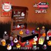 The interior of the calendar box is open with 24 creepy ducks surrounding it, themed with graveyard vibes and horror designs to set a spooky tone!