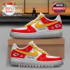 All Team NFL x Bad Bunny Super Bowl Air Force 1 – Kansas City Chiefs-themed sneakers with custom name options.