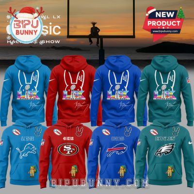 All team NFL x Bad Bunny Super Bowl Hoodie