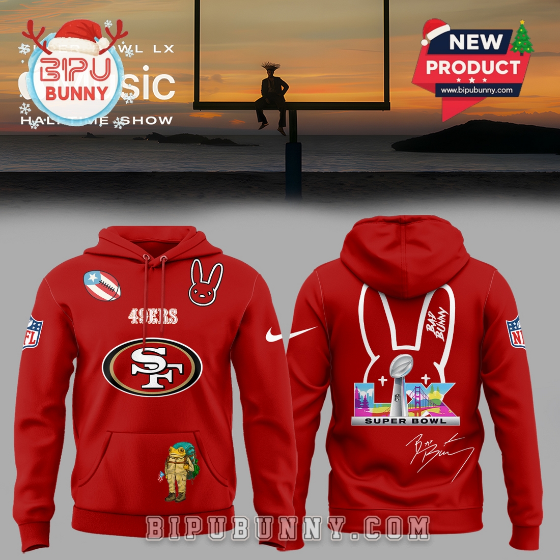 All team NFL x Bad Bunny Super Bowl Hoodie All team NFL x Bad Bunny Super Bowl Hoodie