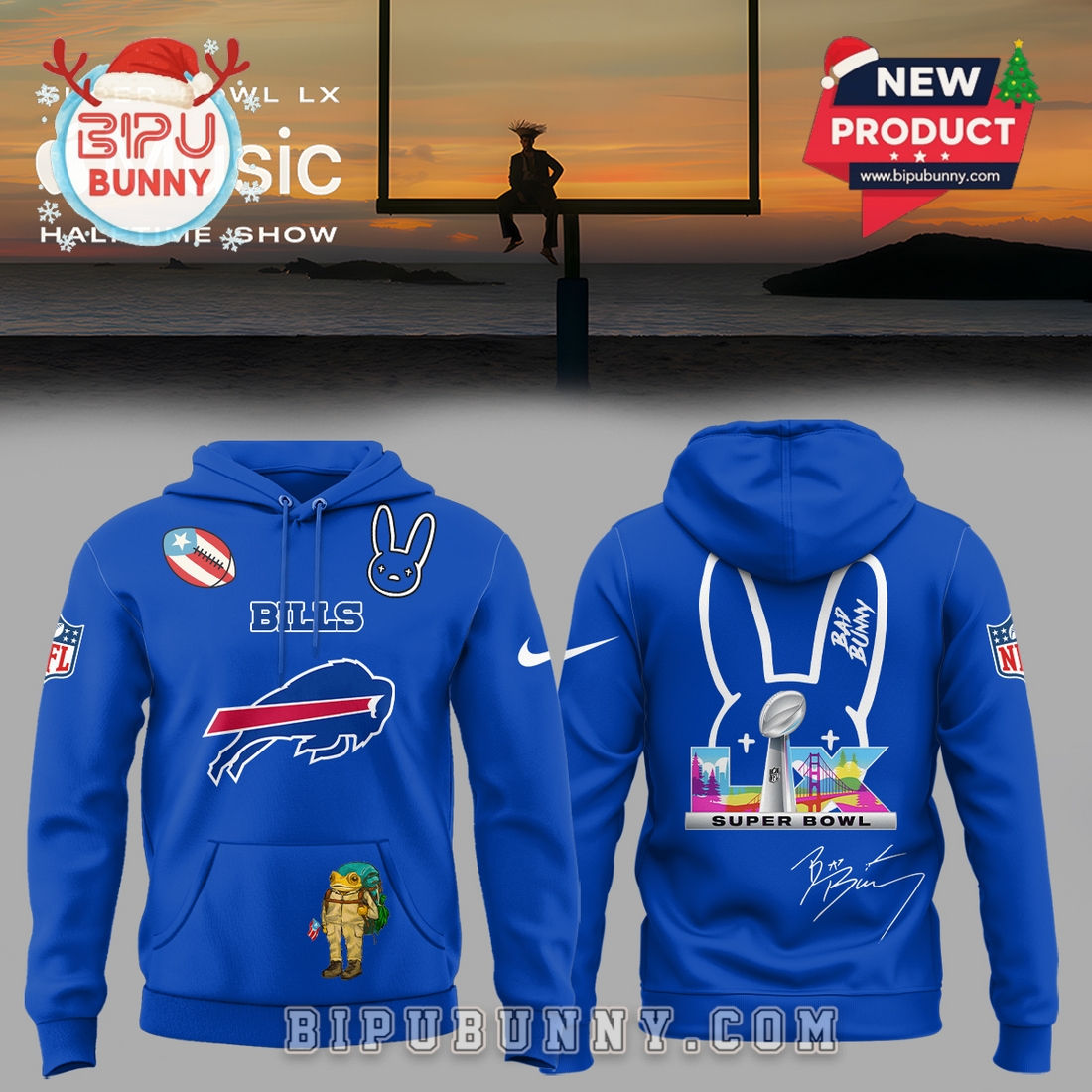 All team NFL x Bad Bunny Super Bowl Hoodie All team NFL x Bad Bunny Super Bowl Hoodie