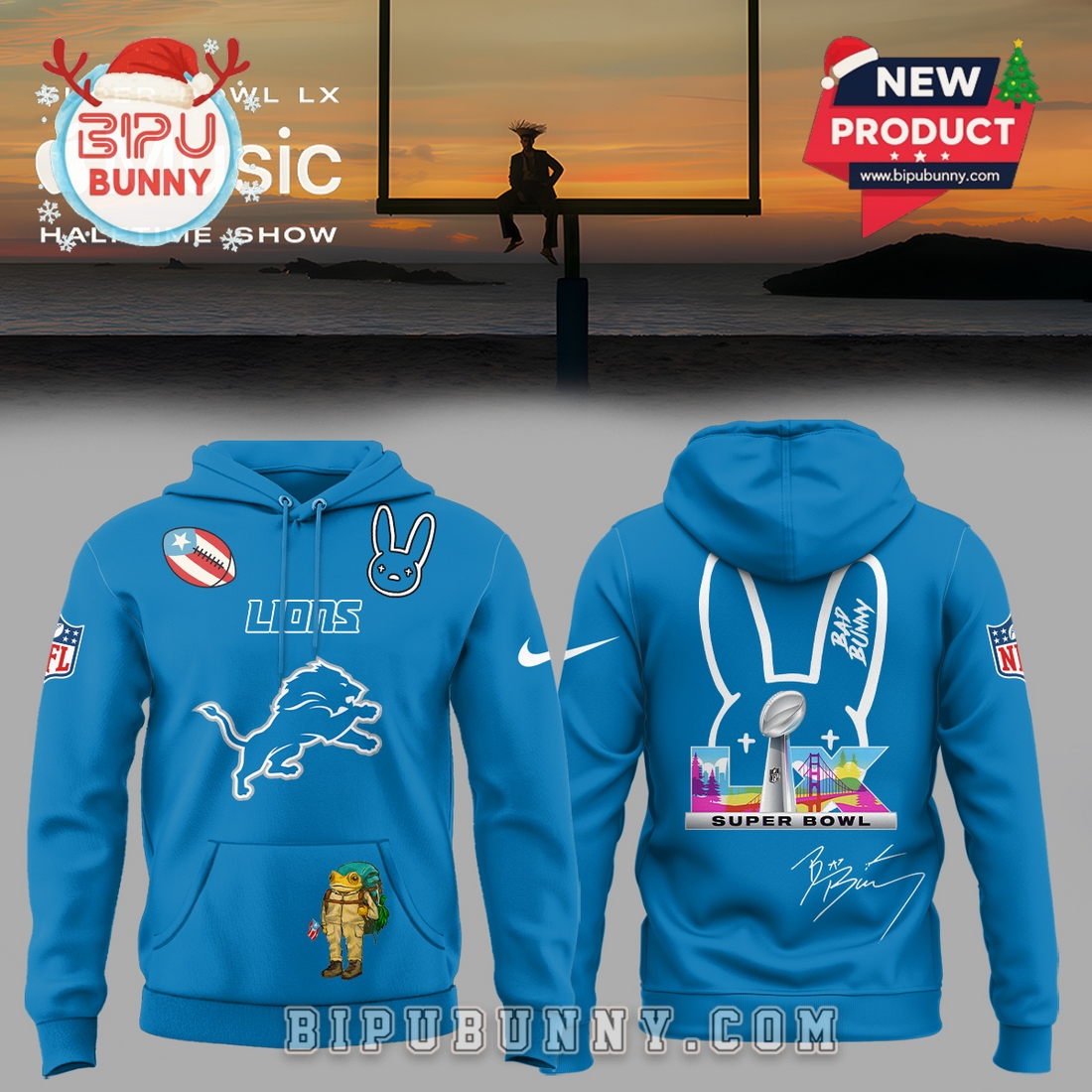 All team NFL x Bad Bunny Super Bowl Hoodie All team NFL x Bad Bunny Super Bowl Hoodie