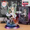Akali figurine from Arcane series, showcasing her dynamic pose and combat-ready appearance, with a detailed base that complements her fierce character.