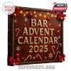 Front view of the 2025 Bar Advent Calendar box featuring elegant gold lettering, holiday-themed visuals, and a cozy Christmas presentation.
