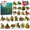 Sea Turtle Advent calendar box and 24 collectible turtle-themed holiday ornaments in unique costumes including Santa, angel, witch, and holiday chef!