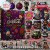 Urban-themed Gorillaz advent calendar setup with collectible figures in a gritty, graffiti-laced setting!