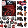 MotoGP advent calendar 2025 with mini motorcycle collectibles, racing-themed accessories, and decorative items packed in a bold red-and-black box!