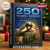 Patriotic advent calendar photo with Christmas elements, honoring the U.S. Armed Forces through vivid illustration and strong holiday presence!