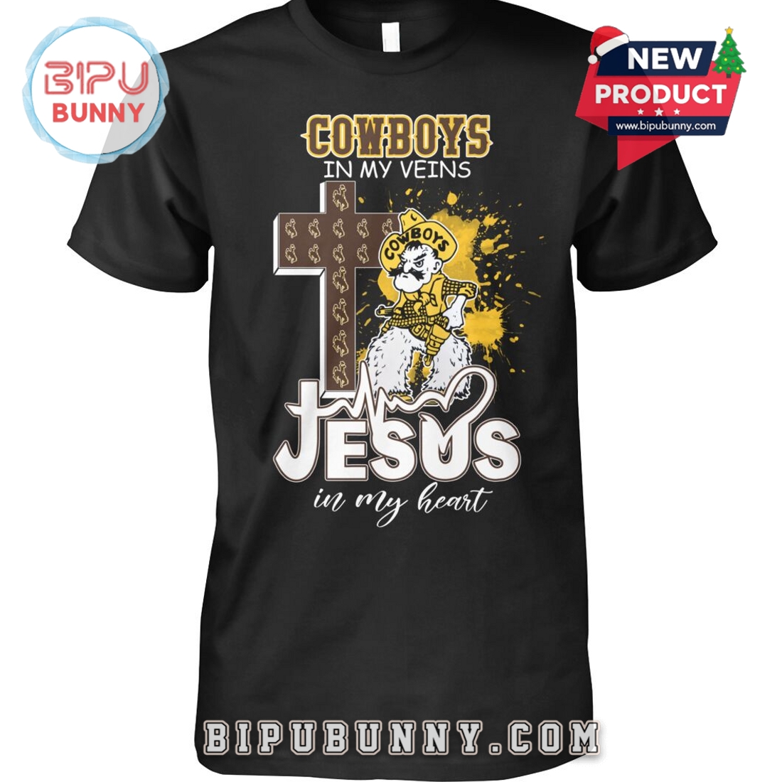 Cowboys In My Veins – Jesus In My Heart T-Shirt Cowboys In My Veins – Jesus In My Heart T-Shirt