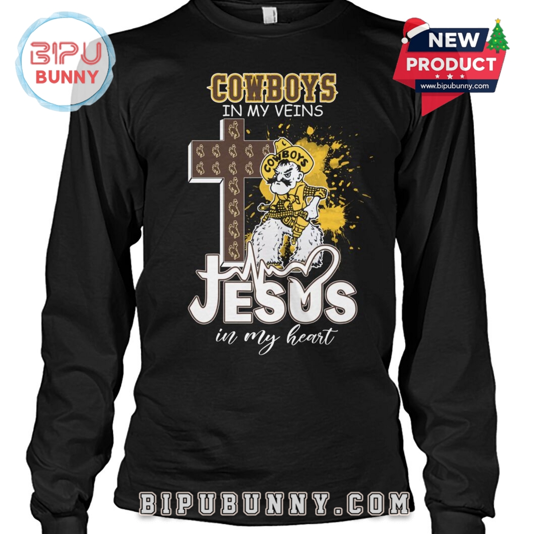 Cowboys In My Veins – Jesus In My Heart T-Shirt Cowboys In My Veins – Jesus In My Heart T-Shirt