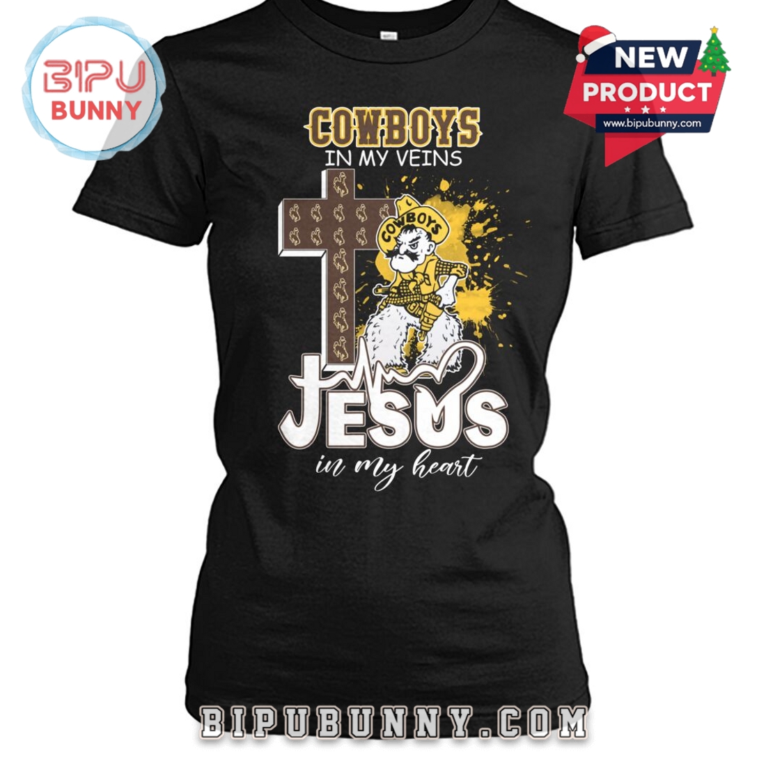 Cowboys In My Veins – Jesus In My Heart T-Shirt Cowboys In My Veins – Jesus In My Heart T-Shirt