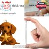 Detailed photo showing thickness of acrylic dachshund ornament and clear protective layer, designed for long-lasting display and gift-quality durability!
