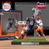 Denver Broncos quarterback number 10 escaping tackles while preparing to pass on detailed football field base with labeled display box and modeling screen!