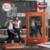 Dual Broncos figure celebration scene with victory emotions on display base and boxed version shown beside with team logo theme!